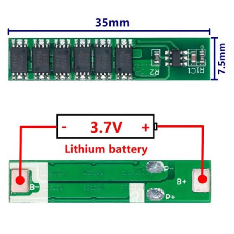 1S 15A 3,7V BMS Koruma Kartı Lityum Batarya 18650 Li-ion Lipo Protection Module - Görsel 19