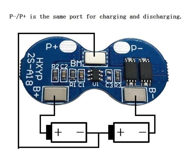 2S 4A 7.4V BMS Koruma Kartı Lityum Batarya 18650 Li-ion Lipo Protection Module