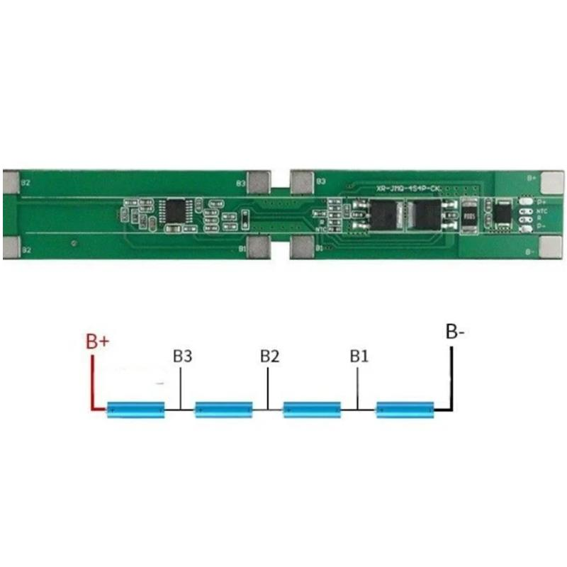 4S 7A 16,8V BMS Koruma Kartı Lityum Batarya 18650 Li-ion Lipo Protection Module - Görsel 3