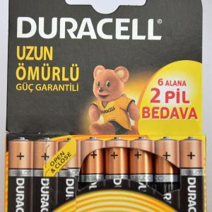 Duracell AAA 1,5V pil (8 Adet)