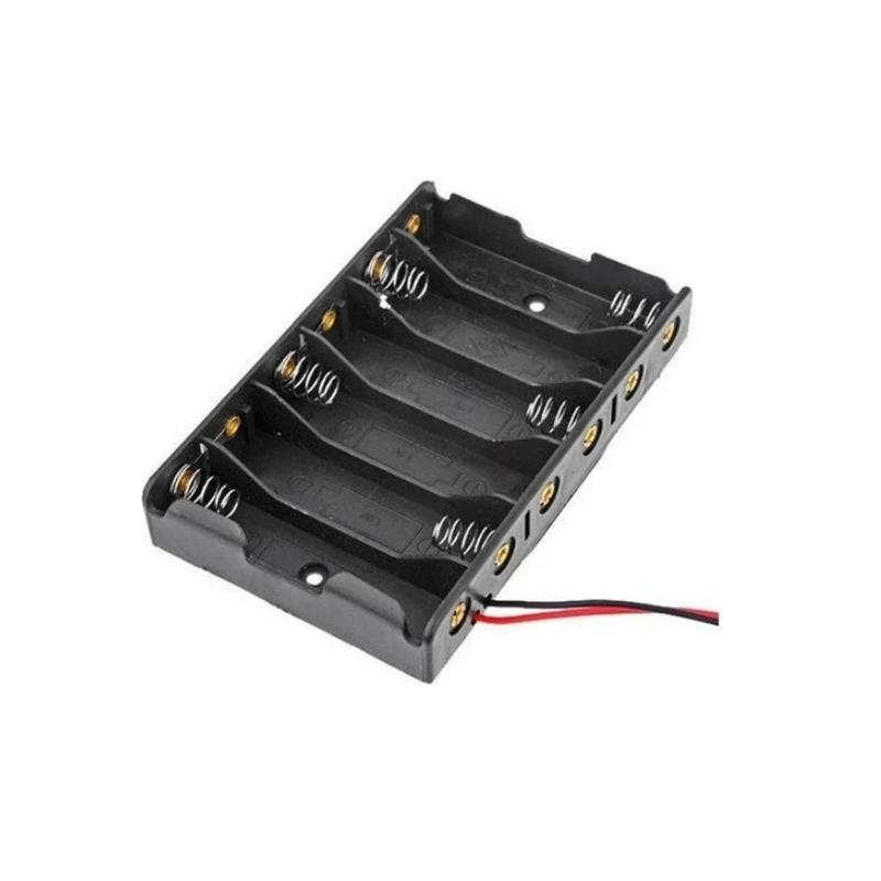 IC-234B AA Pil Yuvası 6'lı Yan Yana