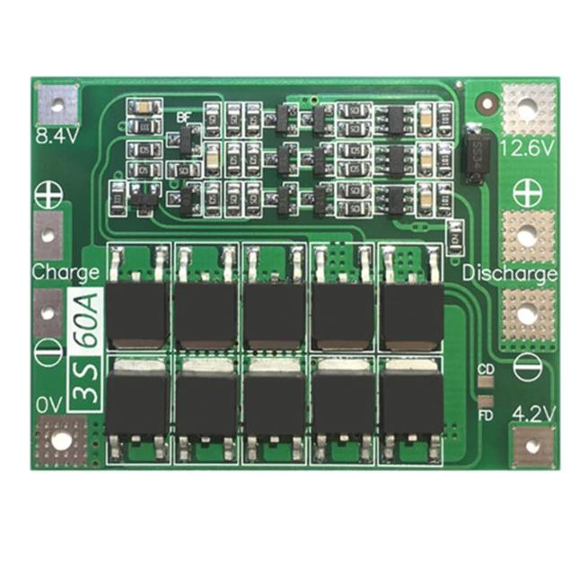 3S 60A 11,1V BMS Koruma Kartı Lityum Batarya 18650 Li-ion Lipo Protection Module - Görsel 11