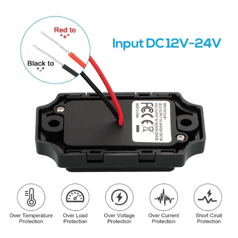 Linkstyle RV USB Çıkışı QC3.0 USB A ve PD3.0 USB C Bağlantı Noktaları 12V/24V Araba için Anahtarlı Şarj Soketi Paneli - Görsel 28